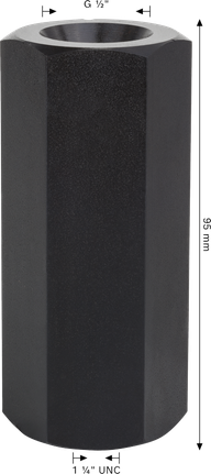 Bosch адаптер 1 1/4" UNC на G 1/2" за дијамантско језгро.