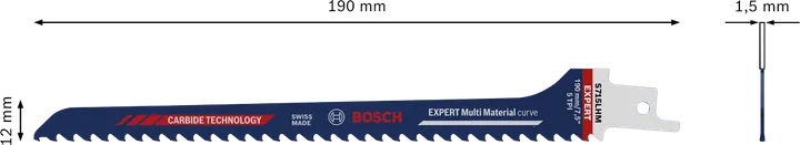 Bosch ЕКСПЕРТ С715ЛХМ сечиво за сабљану тестеру за дрво и метал.