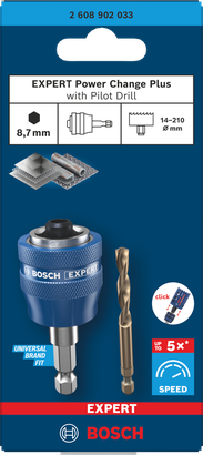 Bosch Expert Power Change Plus трн са пилот бургијом од 8,7 мм.