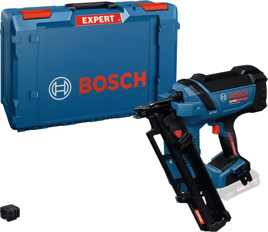 Bosch акумулаторски ексер EXNH18V-90MR са торбом за ношење.