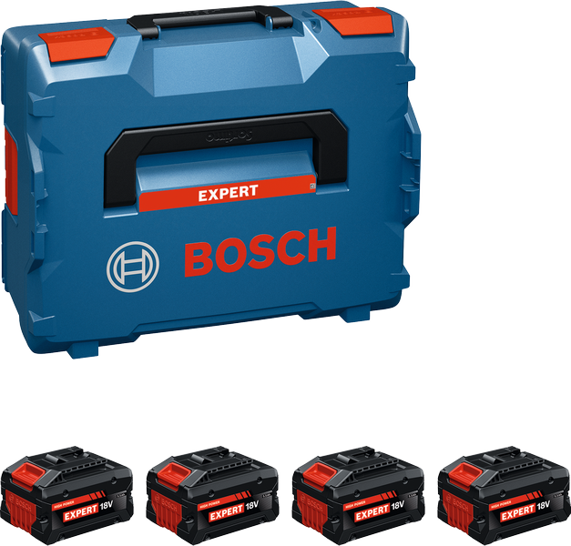 Bosch комплет са L-BOXX кутијом и четири 18V Експерт батерије.