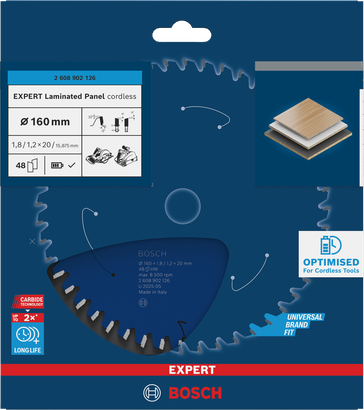 Bosch EXPERT акумулаторска тестера за ламиниране плоче 160×20 мм Т48.