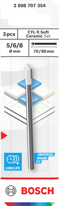 Bosch CYL-9 сет меких керамичких бургија, 3 дела.