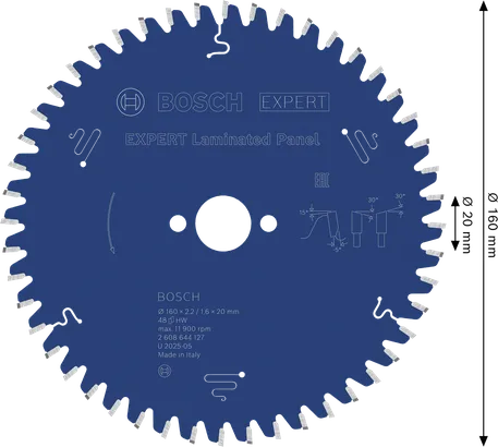 Bosch ЕКСПЕРТ сечиво кружне тестере за ламиниране плоче 160 мм Т48.