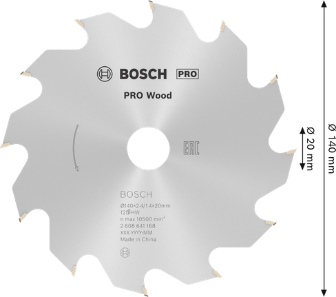 Bosch ПРО лист кружне тестере за дрво 140 мм Т12.