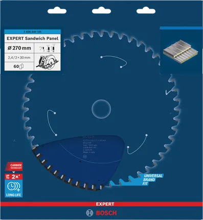 Bosch EXPERT сечиво кружне тестере за сендвич панеле 270×2,4/2×30 мм T60.