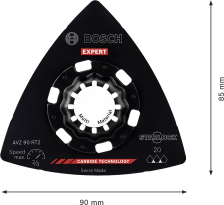 Bosch EXPERT AVZ 90 RT2 брусна плоча од карбида, 90 mm.