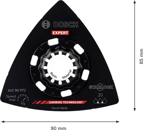 Bosch EXPERT AVZ 90 RT2 брусна плоча од карбида, 90 mm.