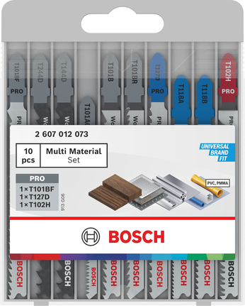 Bosch сет сечива за убодну тестеру за више материјала, 10 делова.