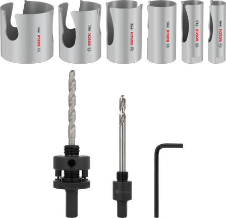Bosch PRO сет навојних кружних тестера за грађевински материјал, 9 делова.