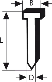 Bosch Т-ексер за ексер са означеним димензијама.