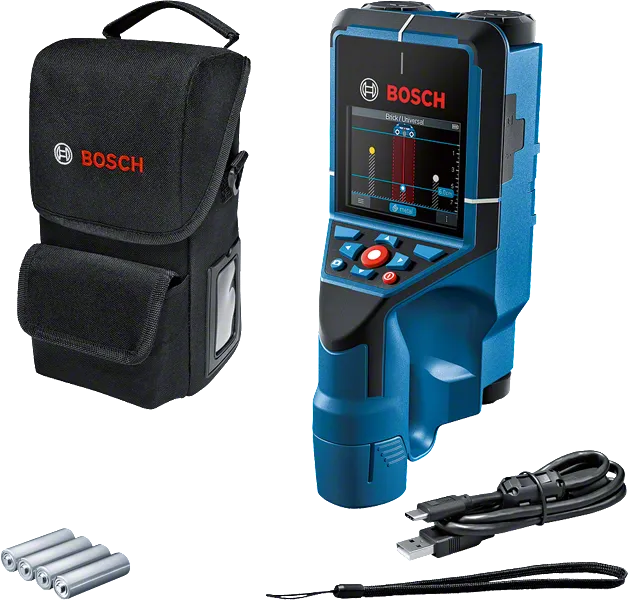 ماسح ضوئي حائطي Bosch D-Tect 200 C مع حقيبة وملحقات.
