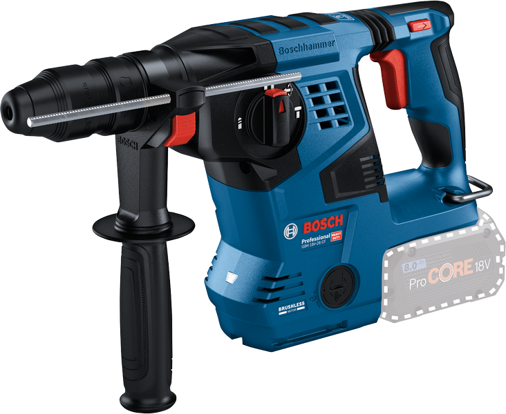 مثقاب مطرقة دوارة لاسلكي من Bosch GBH 18V-28 CF.