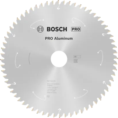 شفرة المنشار الدائري اللاسلكي Bosch PRO Aluminum مقاس 216 مم.
