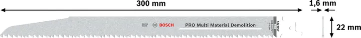 شفرة الهدم متعددة المواد S1210VF من Bosch PRO مقاس 300 مم.