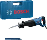 منشار ترددي Bosch GSA 12-30 مع علبة وشفرة.