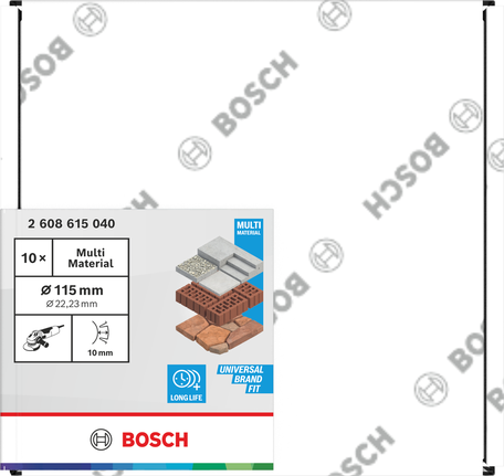 قرص قطع الماس متعدد المواد من Bosch 115 مم للأسطح المختلفة.