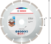 قرص قطع الماس متعدد المواد من Bosch 180 مم للأسطح المختلفة.