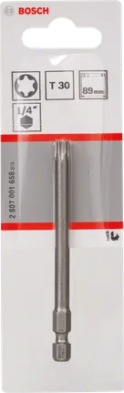 Bosch T30 1/4″ 89mm screwdriver bit.
