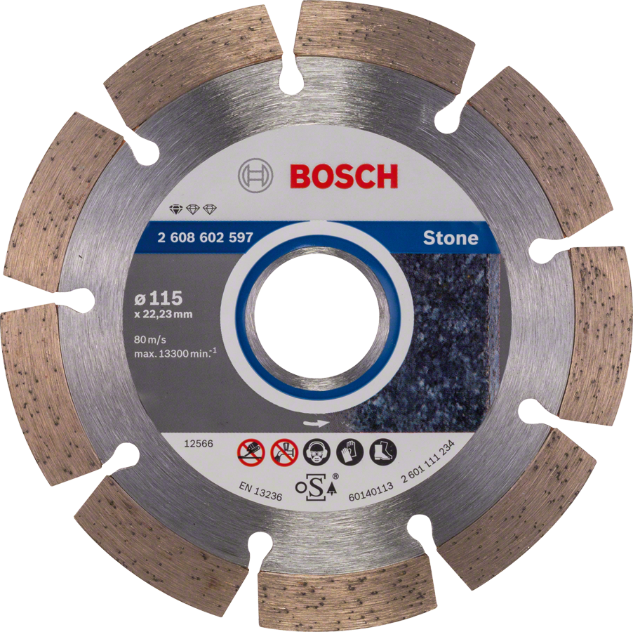 Bosch Standard for Stone diamond cutting disc 115mm.