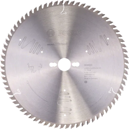 Bosch Expert for Wood circular saw blade, 72 teeth.