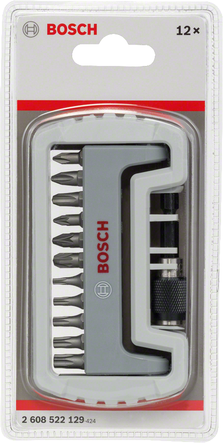 Bosch 12-piece screwdriver bit set.