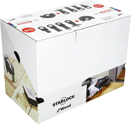 Bosch Starlock Set for Wood saw blades box.