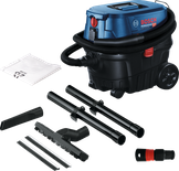 Vacuum cleaner with attachments.