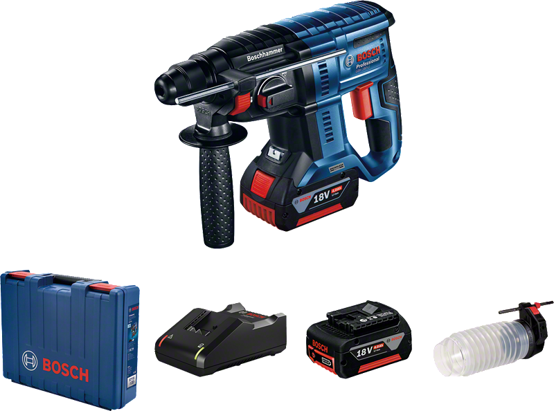 Cordless Bosch rotary hammer kit.