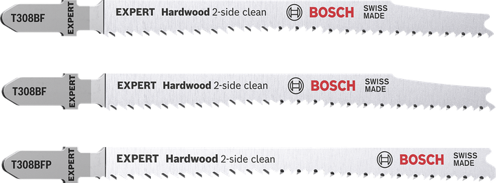 Bosch EXPERT Hardwood 2-side clean Jigsaw Blade Set, 3 pcs.