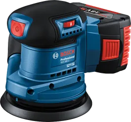 Bosch GEX 185-LI random orbit sander with 125mm pad.