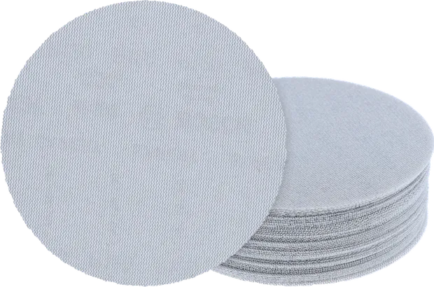 Bosch PRO mesh sanding discs stack for dust-free sanding.