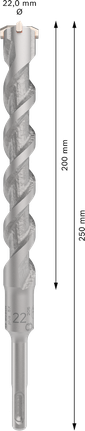 Bosch PRO SDS plus-5X Hammer Drill Bit 22x200x250 mm.