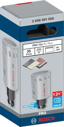 Bosch PRO Tile PC Plus 35 mm hole saw.