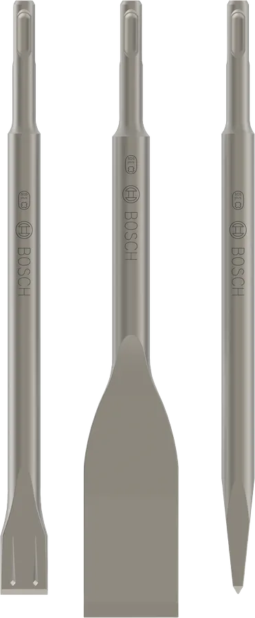 Bosch PRO SDS plus-5C Chisel Set, 3 pieces for demolition.
