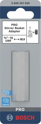 Bosch PRO stirrer basket adapter M14 to 5/8″.
