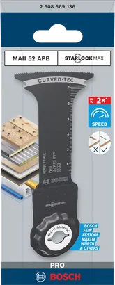 Bosch MAII 52 APB StarlockMax multitool blade 52×75 mm.
