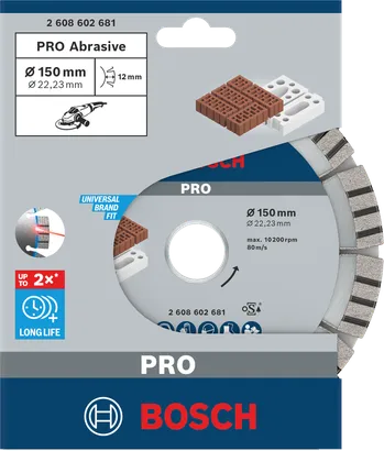 Bosch PRO Abrasive Diamond Disc 150×22.23 mm.