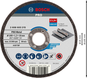 Bosch PRO Metal Bonded Cutting Disc 100 x 1.2 x 16 mm.