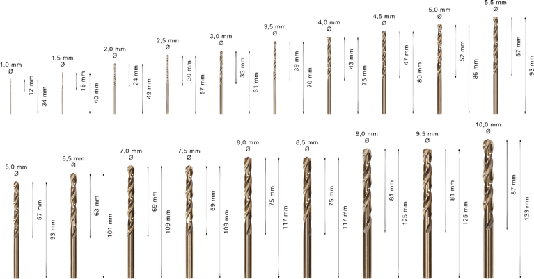 Bosch PRO Stainless Steel HSS-Co Twist Drill Bit Set 19 pcs.