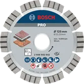 Bosch PRO Stone Diamond Disc for cutting stone, 125 mm.