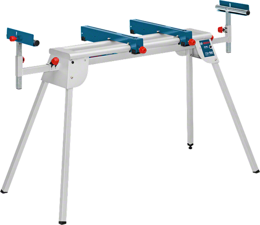 Bosch GTA 2600 saw stand with extendable support.