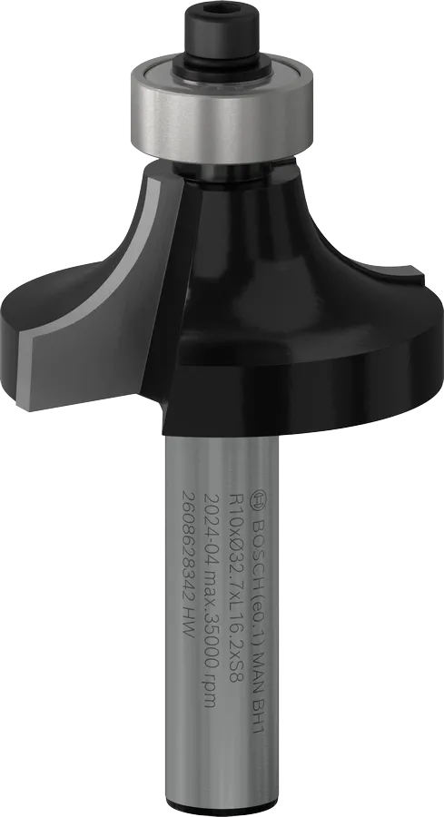 Bosch PRO Router Bit Rounding Over R10 shank 8 mm.