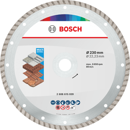 Bosch Multi Material turbo diamond cutting disc 230 mm.
