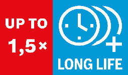 Lasts up to 1.5x longer than a Bosch SDS plus-1 Drill Bit