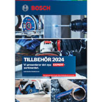 Bosch Professional verktygskatalog med bilder av maskiner och tillbehör.