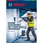En arbetare i gul skyddsväst använder en Bosch Professional borrmaskin på en byggarbetsplats.