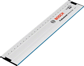 Styrskena i aluminium med måttmarkeringar för systemtillbehör.