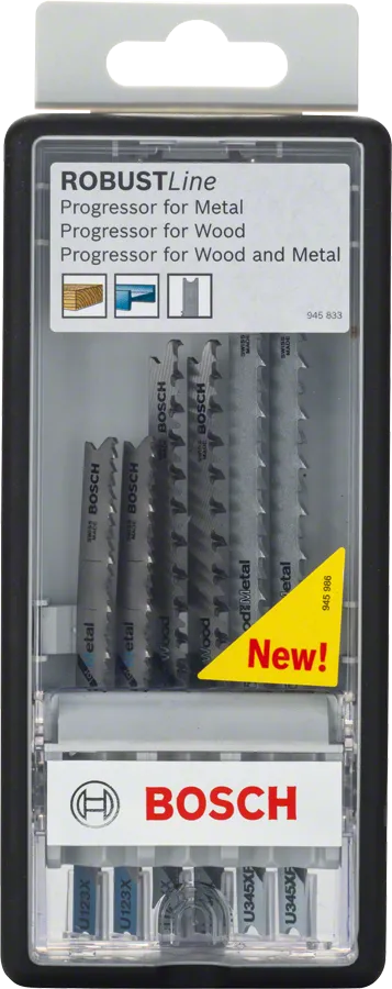 Bosch 6-delad Robust Line Progressor U-skaft sticksågbladssats.