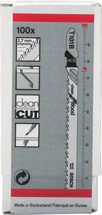 Bosch T101B Clean for Wood sticksågblad, paket.
